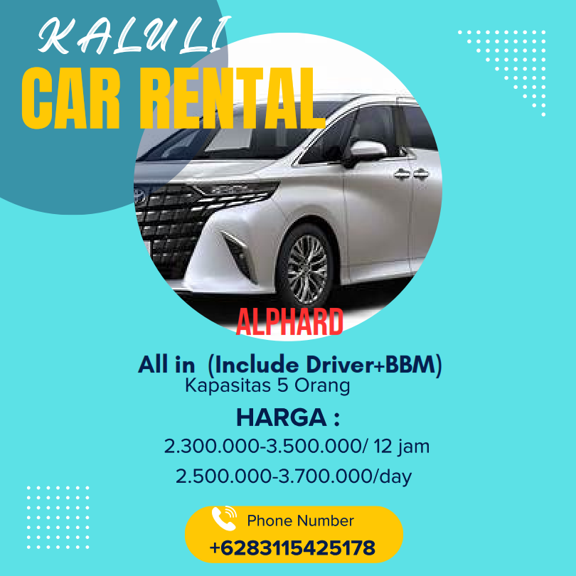 Sewa mobil alphard untuk wisata Jogja