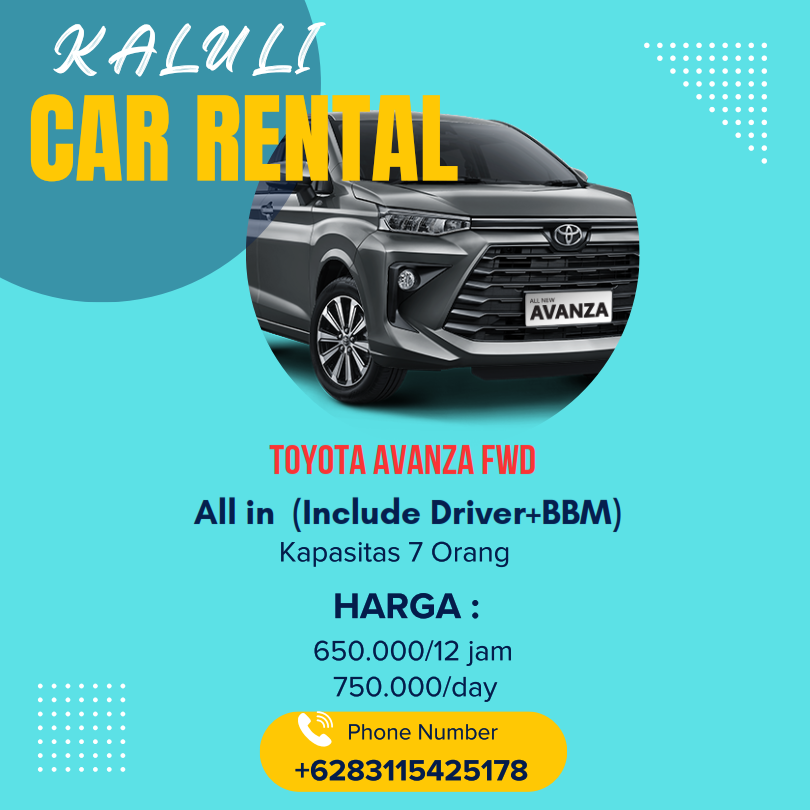 Sewa mobil Toyota avanza untuk wisata Jogja