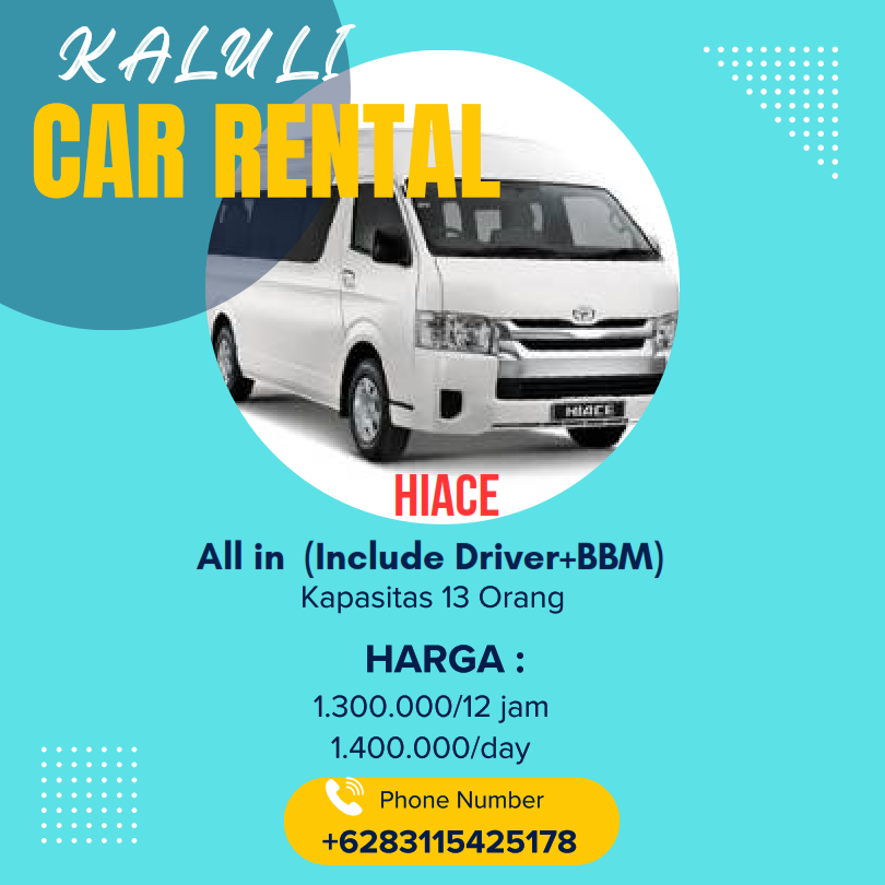 Sewa mobil hiace untuk wisata Jogja
