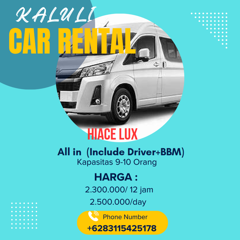 Sewa mobil hiace lux untuk wisata Jogja