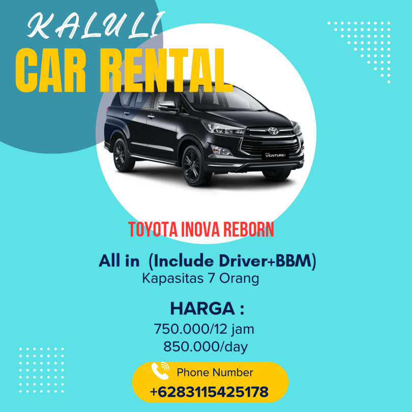 Sewa mobil Toyota reborn untuk wisata Jogja